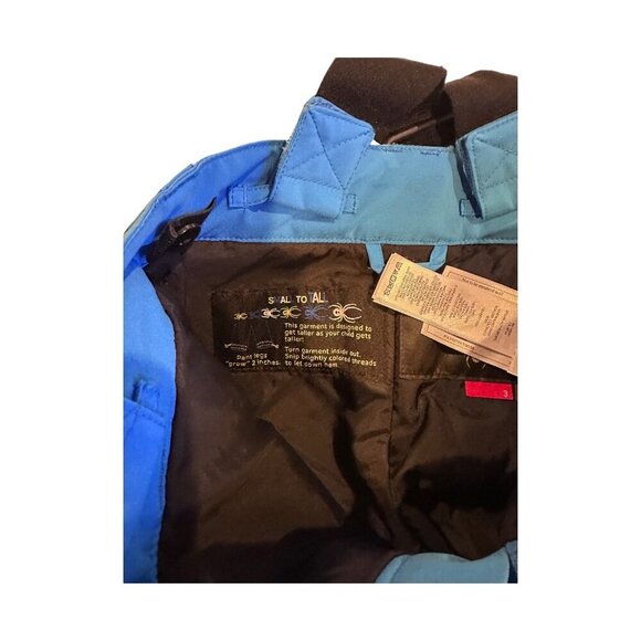 Spyder Propulsion Insulated Ski Snow Pants Blue Black Suspenders Size 3 Toddler - Picture 9 of 15
